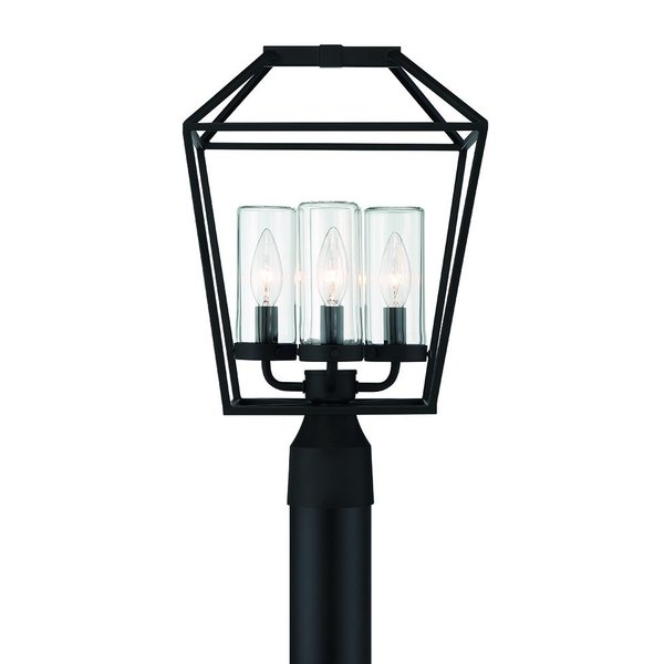 Eurofase Ren Transitional 8' Square Outdoor 1-Light Pendant, Satin Black/Opal White Glass 41959-015